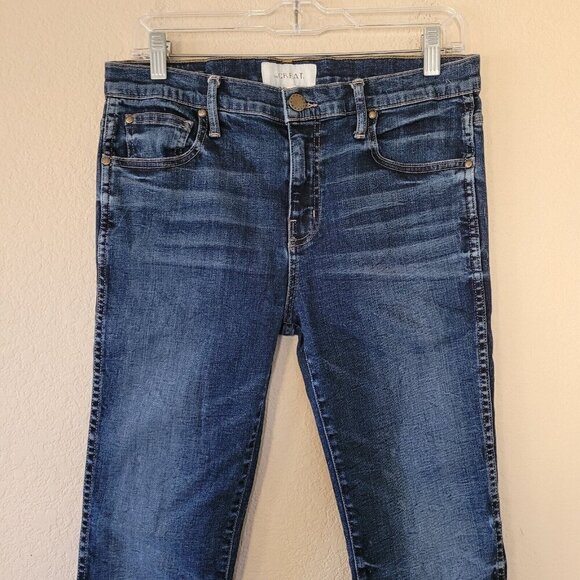 The Great The Almost Skinny Jeans Size 27 Blue Dark Wash High Rise Stretchy - Picture 2 of 9